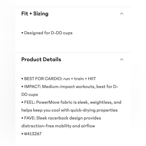 NWT Athleta Interval Bra. Black. A-C Medium - Picture 5 of 7